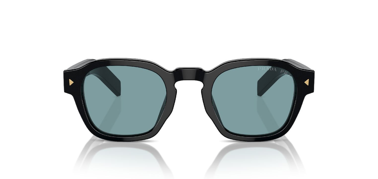 Prada Round Sunglasses 0PR A16S Black for Man