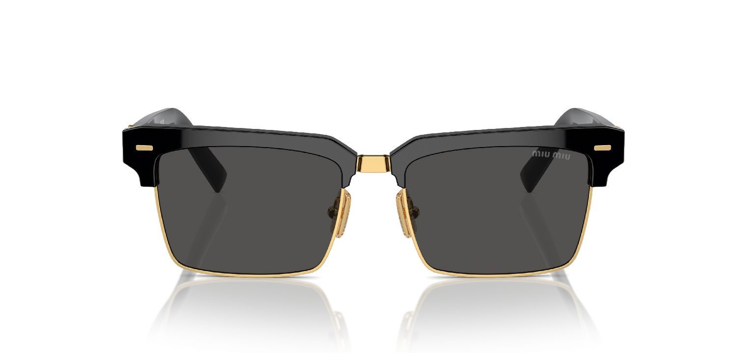 Lunettes de soleil Miu Miu Carré 0MU 10ZS Noir pour Femme