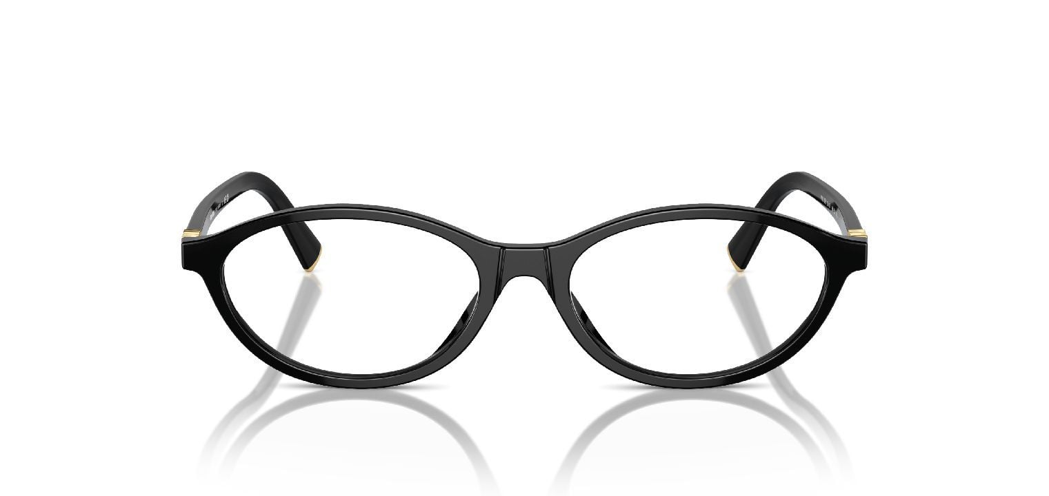 Miu Miu Oval Brillen 0MU 09XV Schwarz für Damen