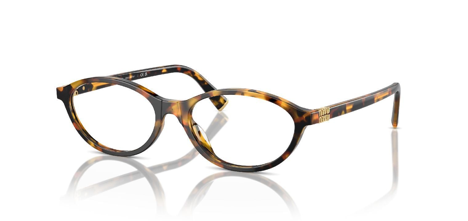 Miu Miu Oval Brillen 0MU 09XV Schildpatt für Damen