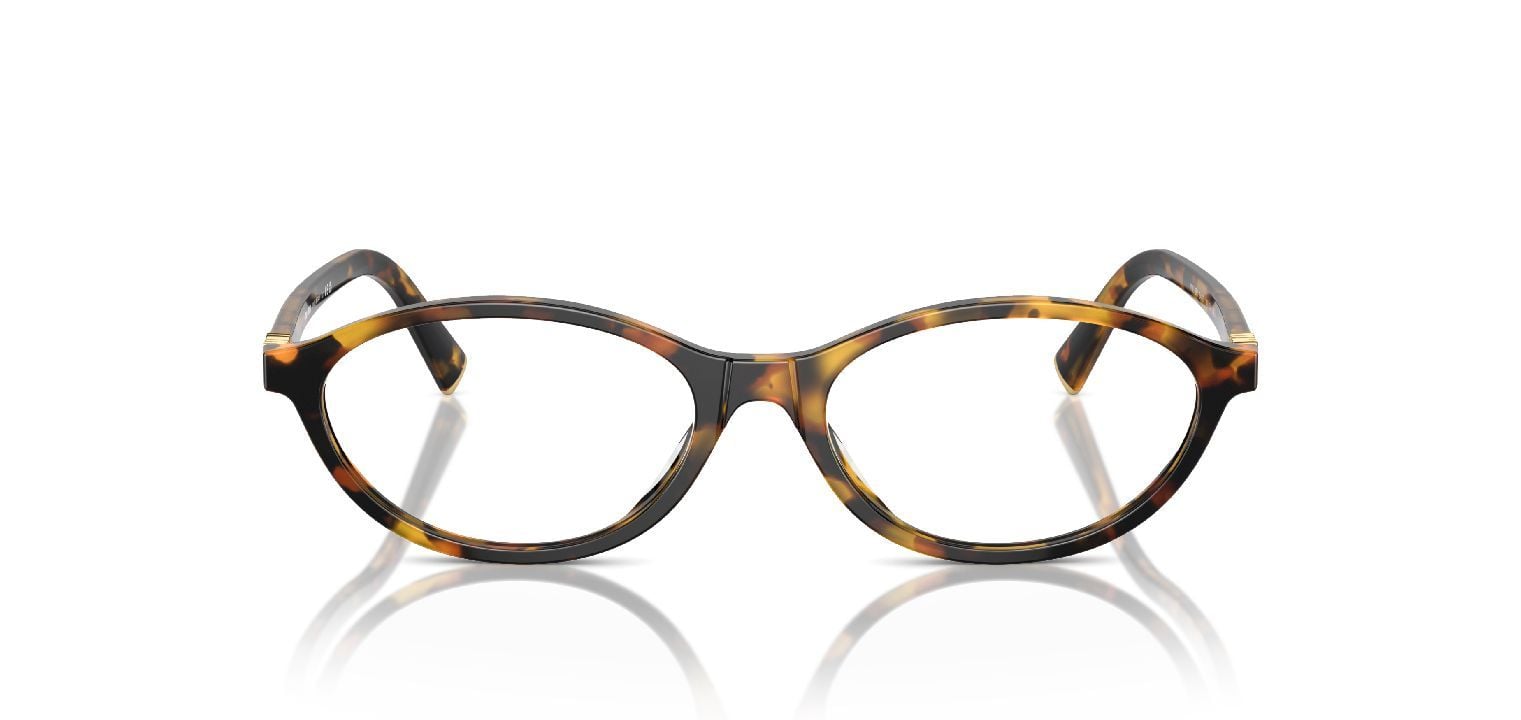 Miu Miu Oval Brillen 0MU 09XV Schildpatt für Damen