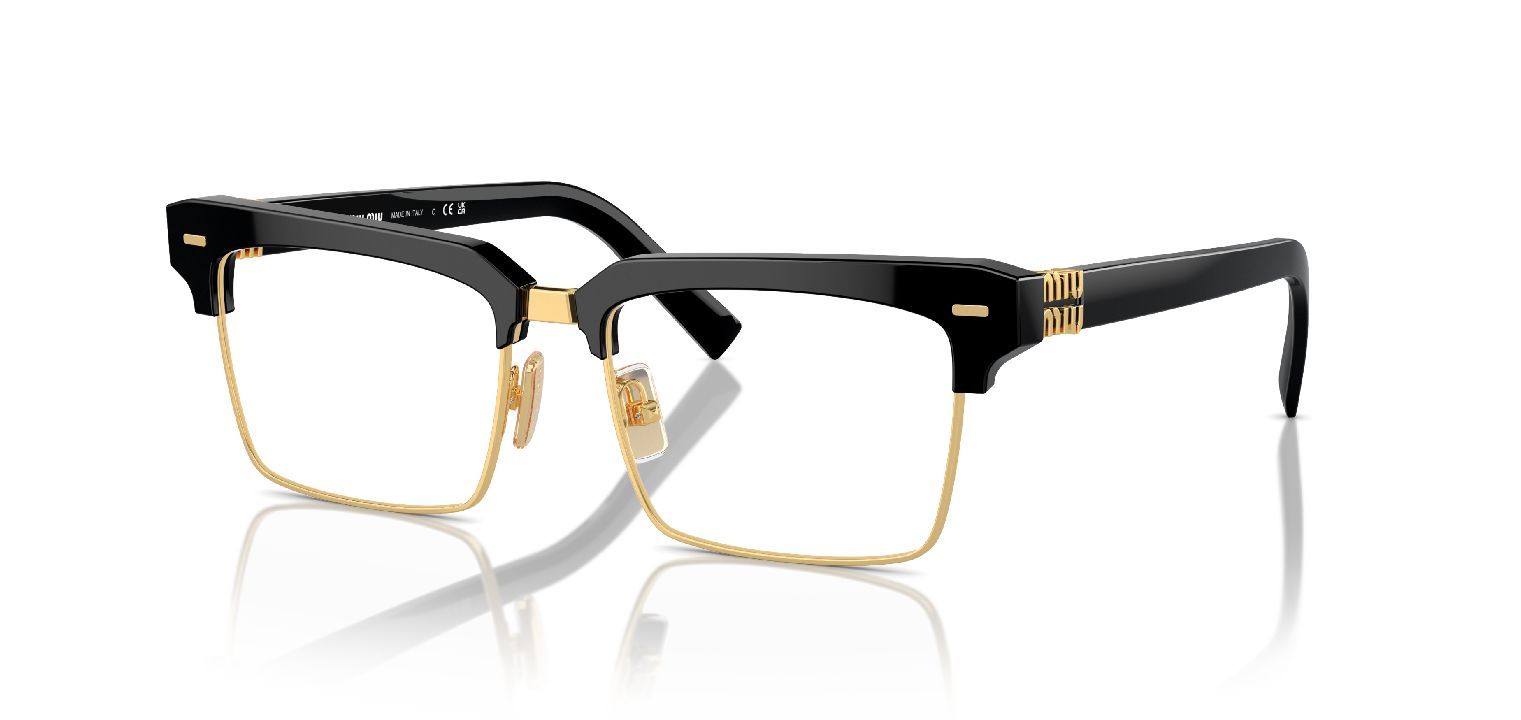 Lunettes de vue Miu Miu Rectangle 0MU 11XV Noir pour Femme Visilab