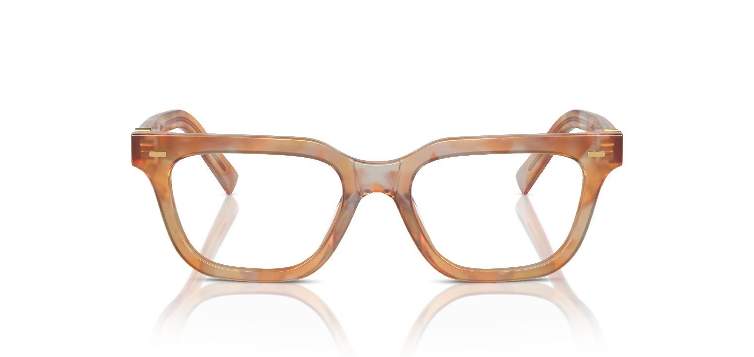 Lunettes de vue Miu Miu Rectangle 0MU 07XV Beige pour Femme
