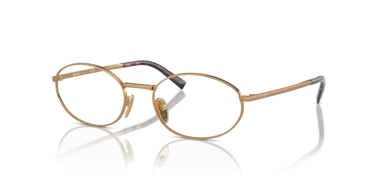 Prada Oval Brillen 0PR A57V Bronze für Damen