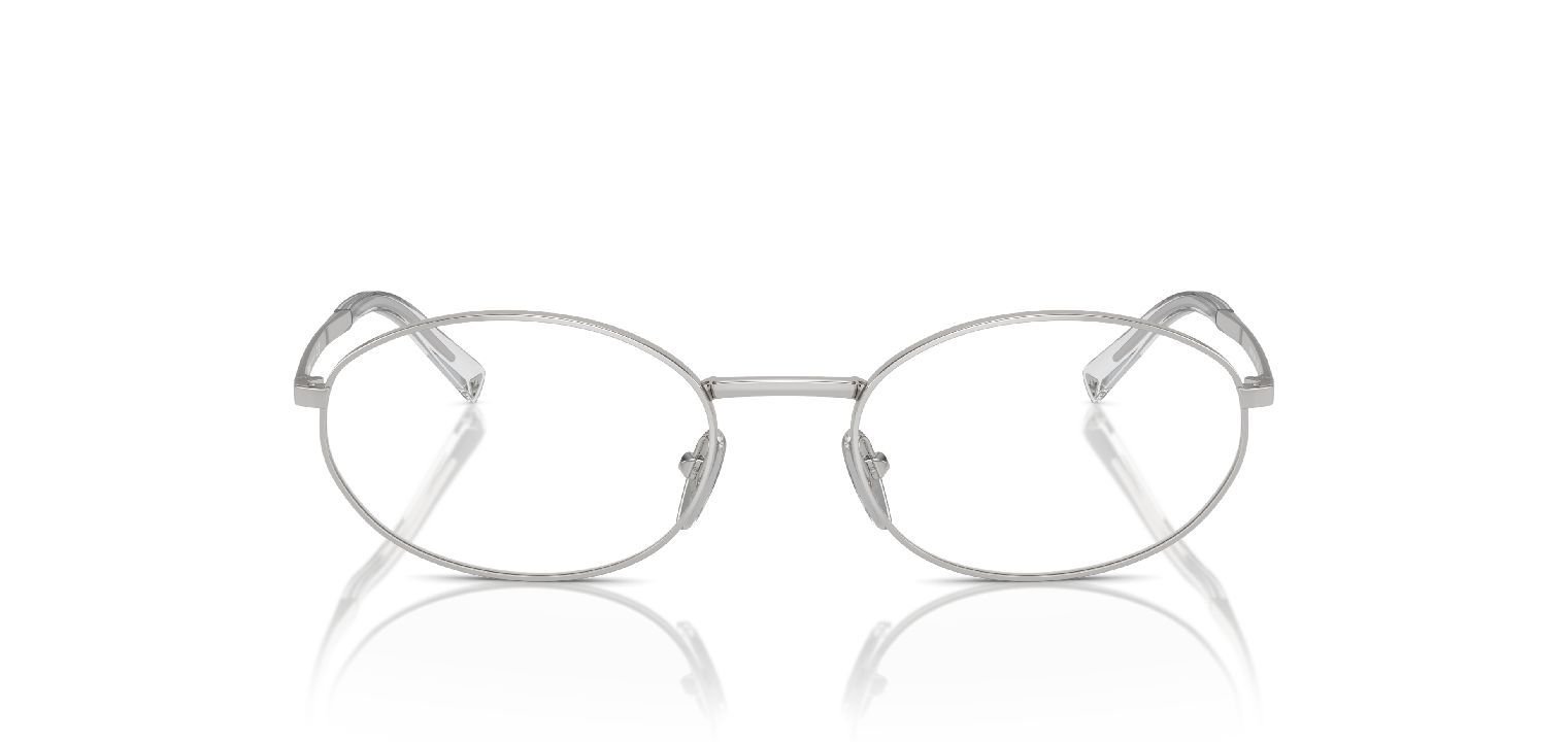 Prada Oval Brillen 0PR A57V Sillber für Damen