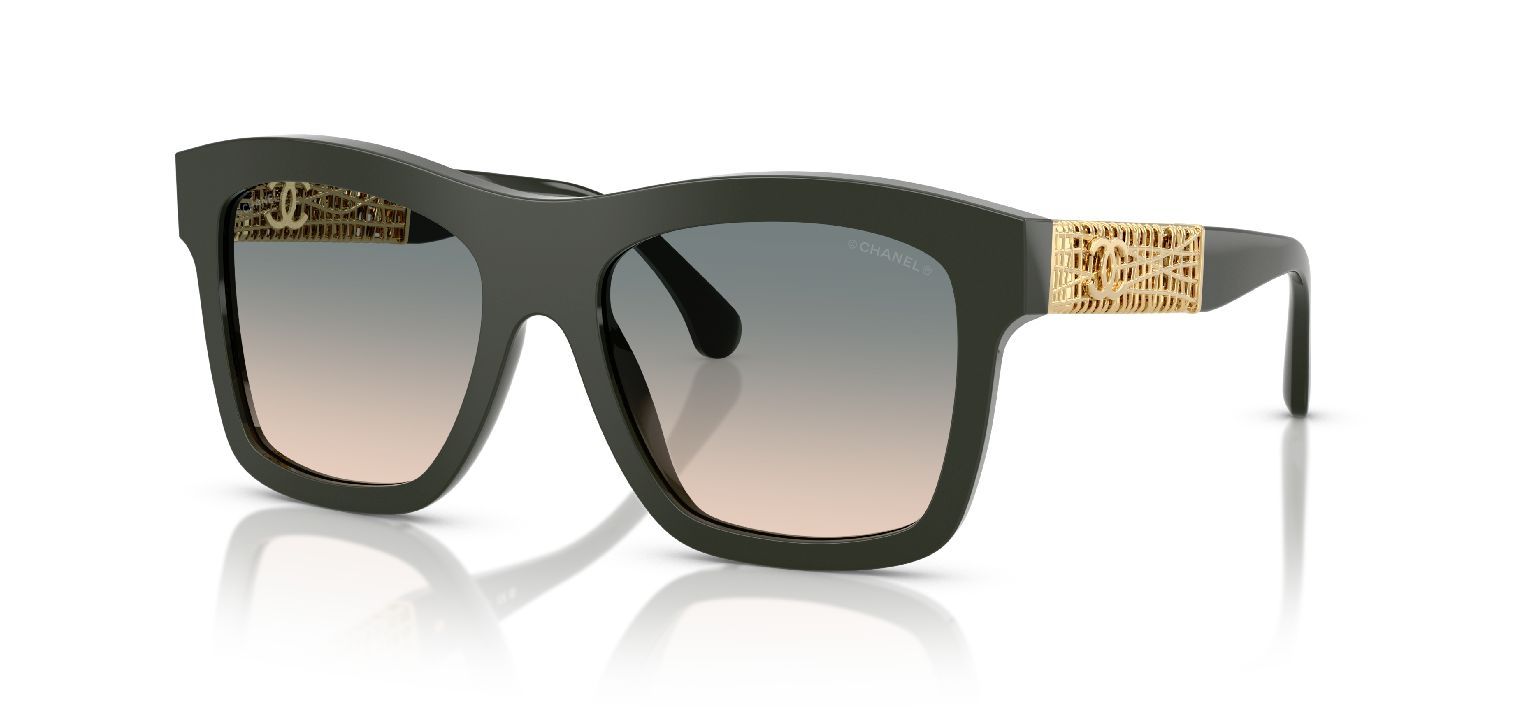 Lunettes de soleil Chanel Rectangle 0CH5533 Vert pour Femme