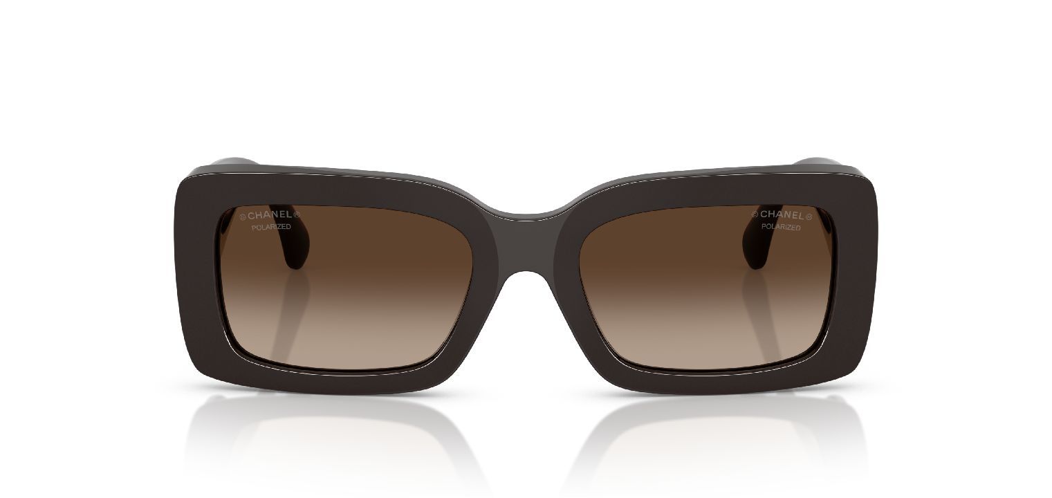 Lunettes de soleil Chanel Rectangle 0CH5534 Marron pour Femme