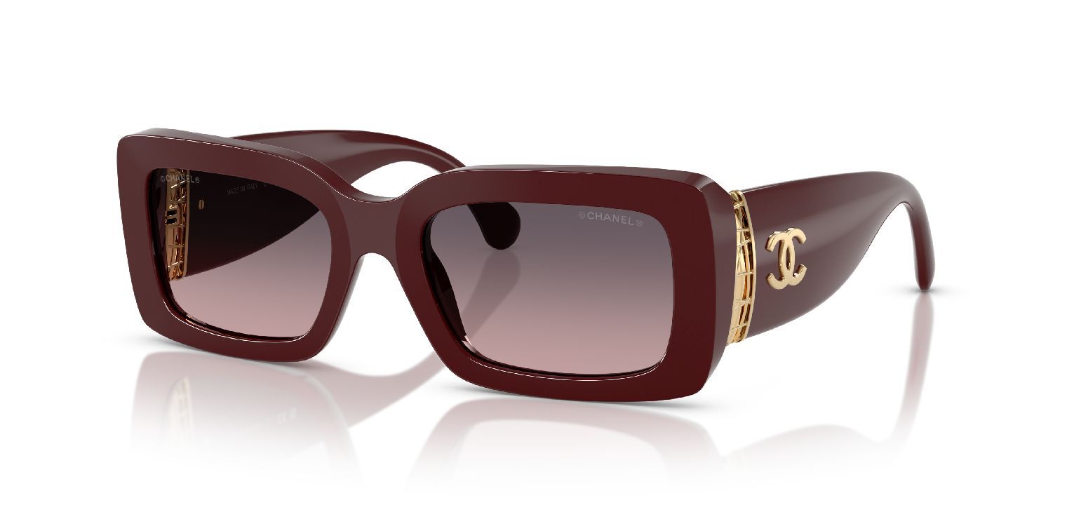Lunettes de soleil Chanel Rectangle 0CH5534 Rouge pour Femme