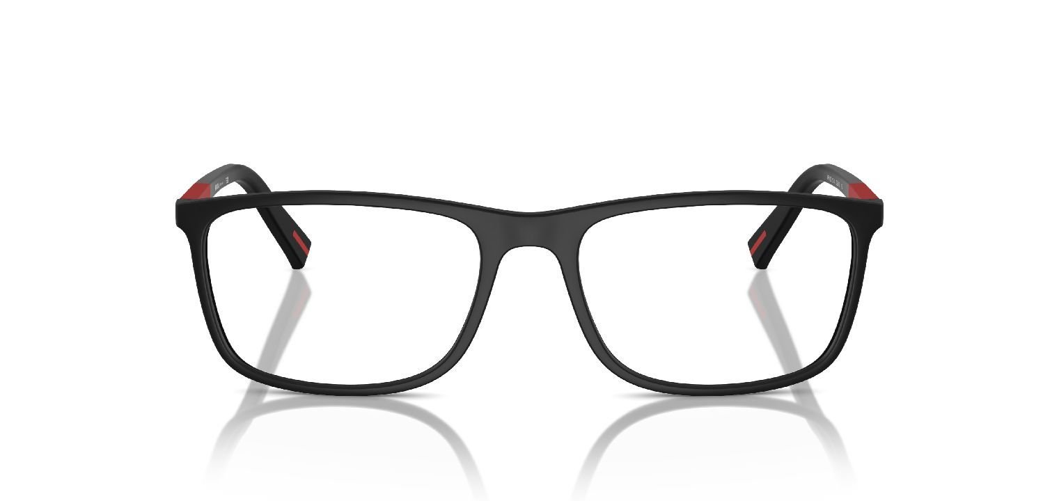 Prada Linea Rossa Rectangle Eyeglasses 0PS 03QV Black for Man