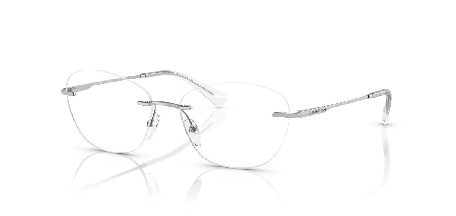 Emporio Armani Round Eyeglasses 0EA1167 Silver for Woman