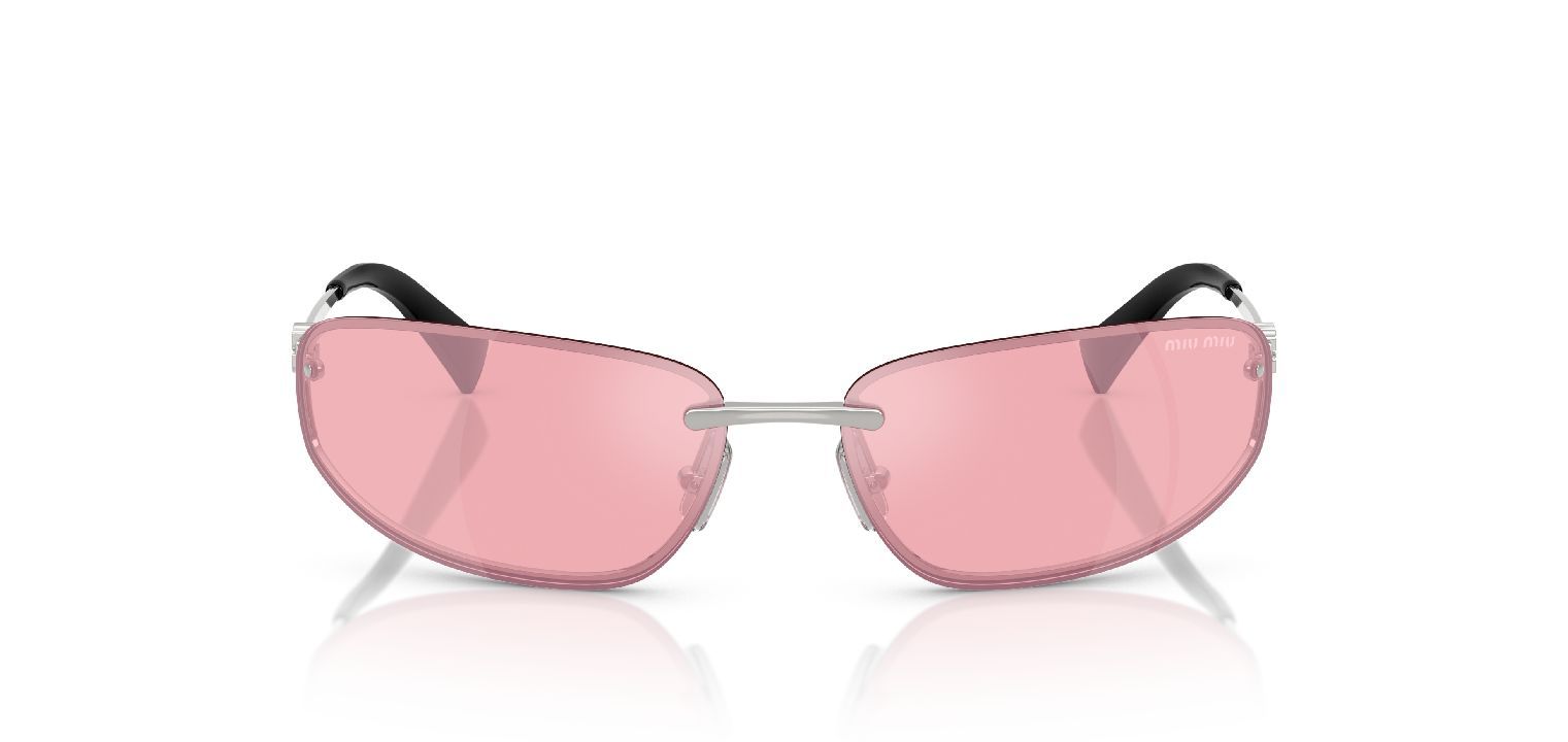 Miu Miu Oval Sonnenbrillen 0MU A50S Sillber für Damen