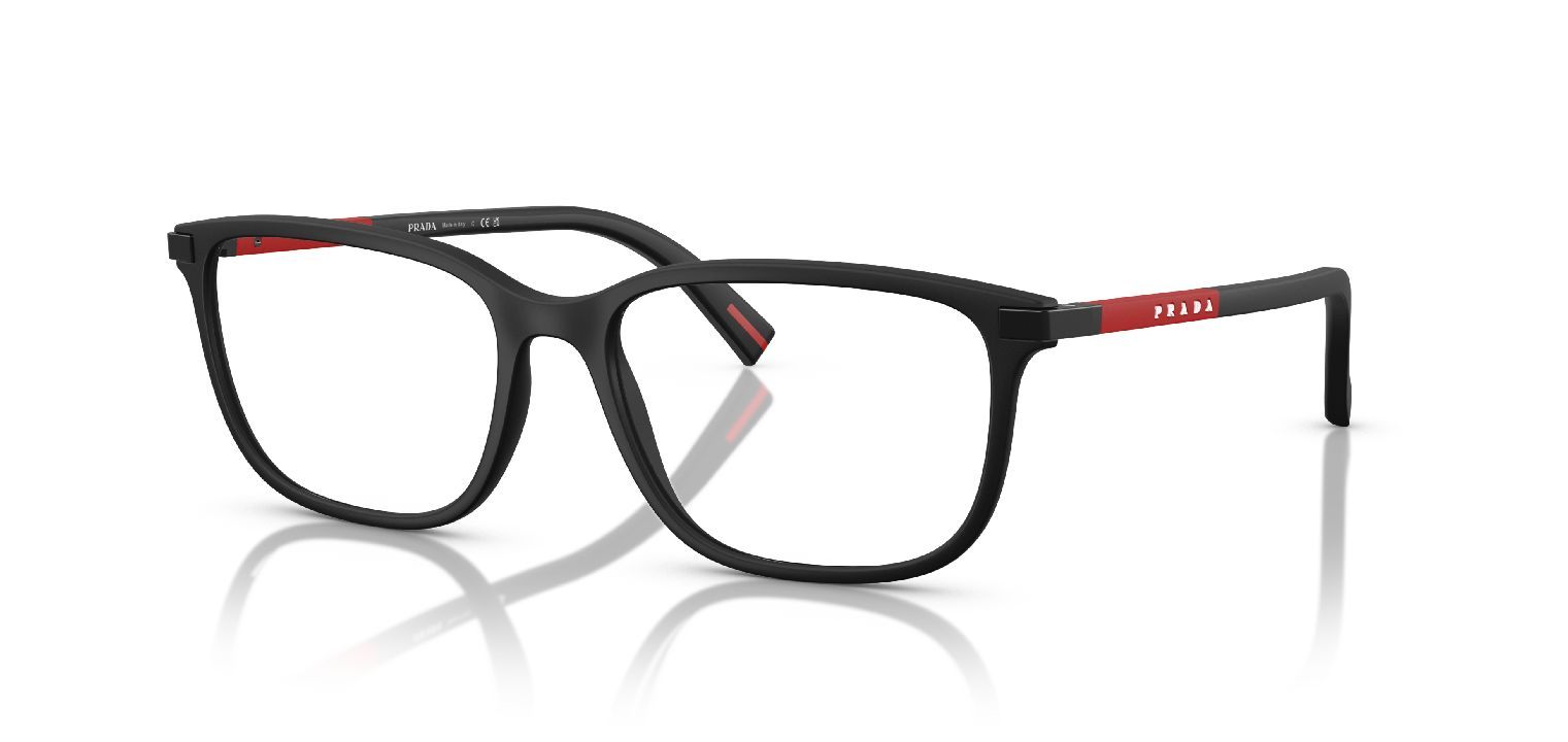 Prada Linea Rossa Quadratisch Brillen 0PS 02RV Schwarz für Herren
