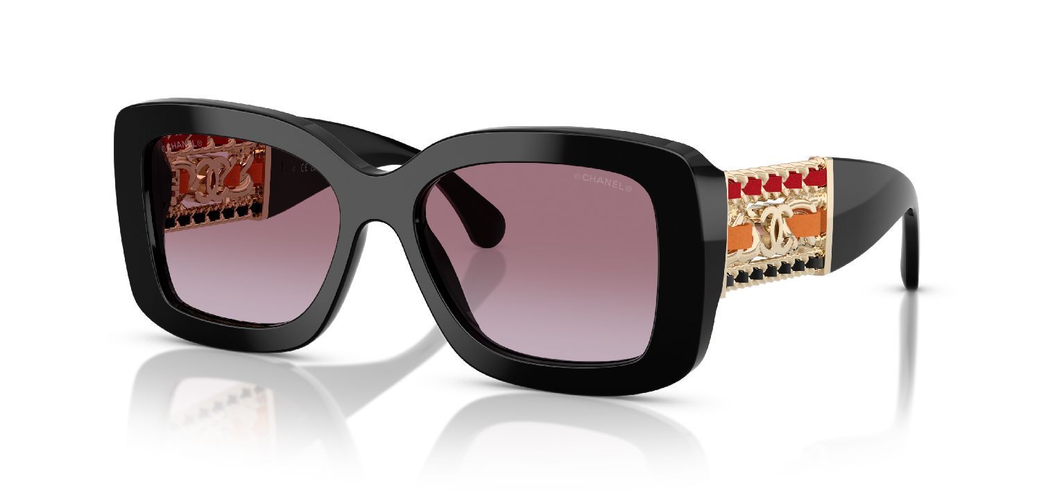 Chanel Carré Sunglasses 0CH5535Q Black for Woman