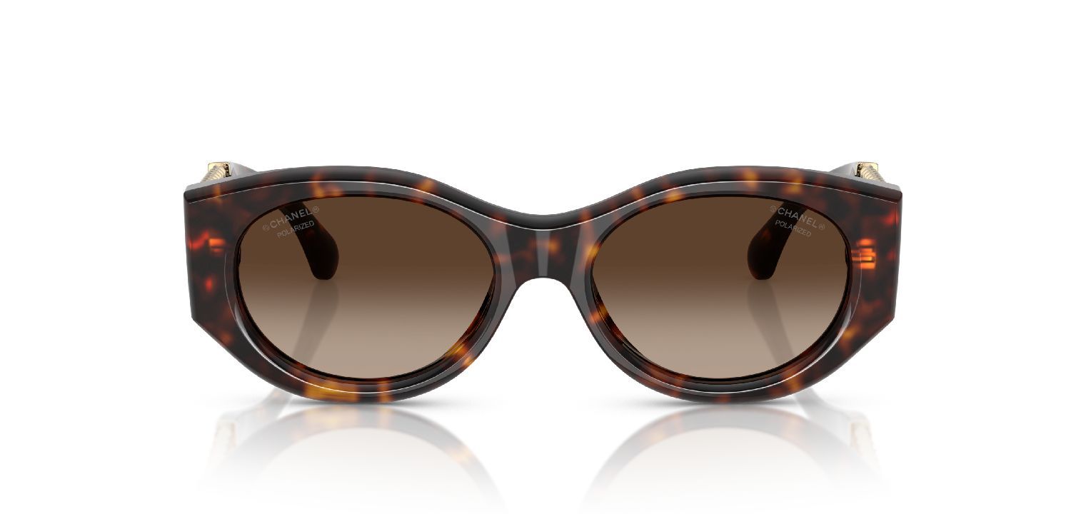 Lunettes de soleil Chanel Ovale 0CH5536Q Ecaille pour Femme