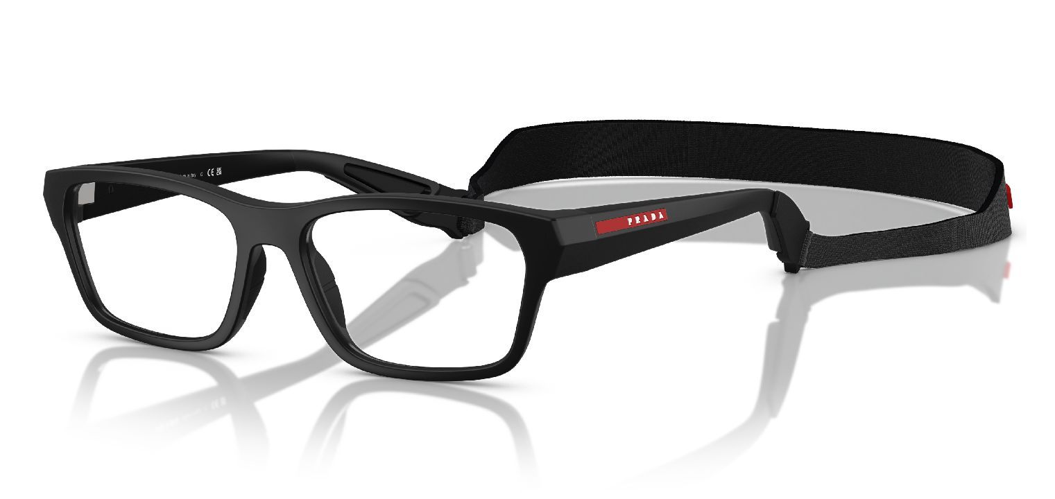 Prada Linea Rossa Quadratisch Brillen 0PS 03RV Schwarz für Herren