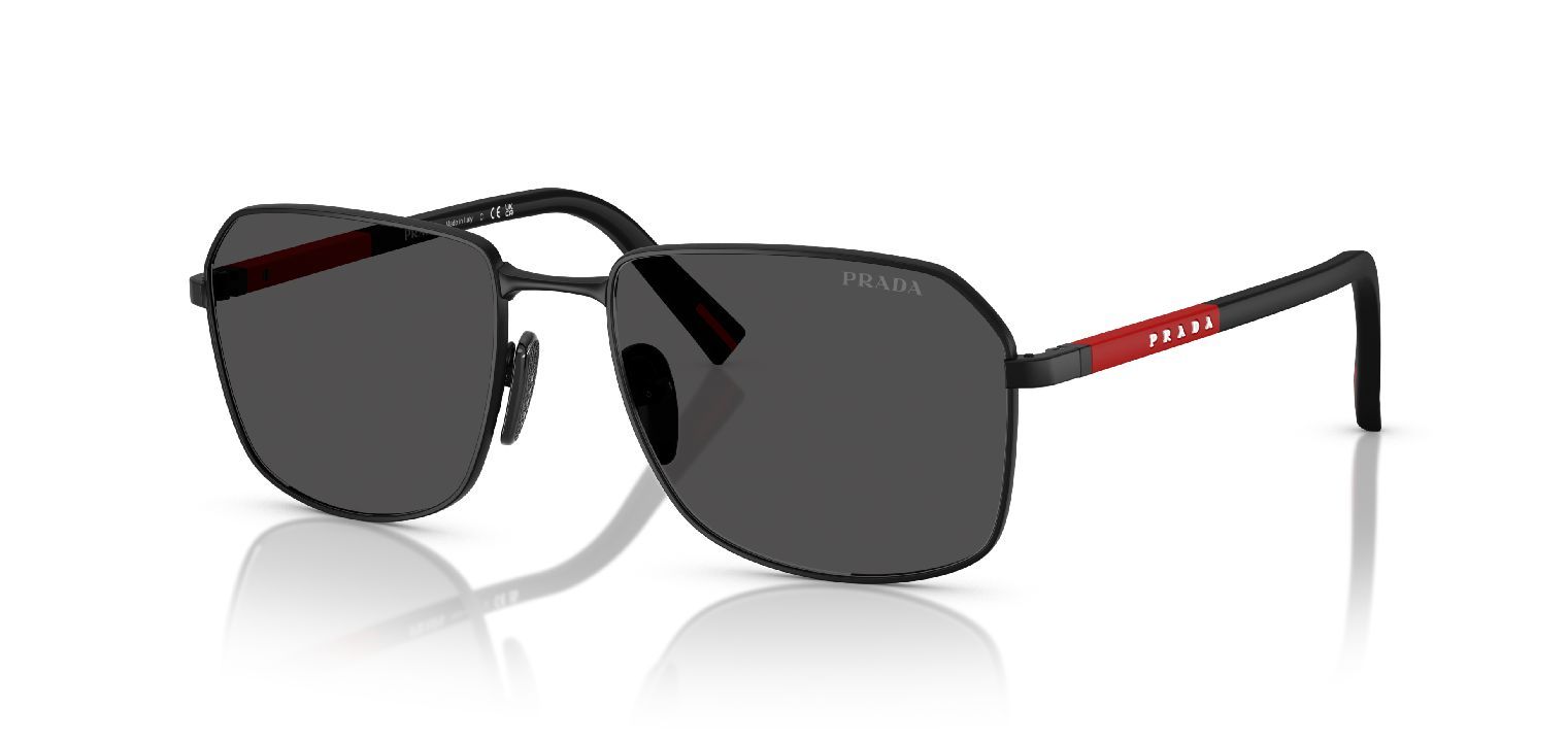 Prada Linea Rossa Rechteckig Sonnenbrillen 0PS A51S Schwarz für Herren