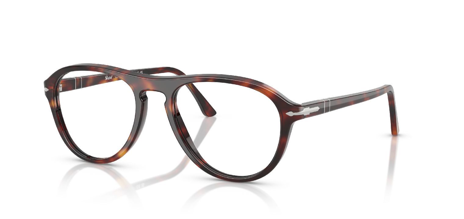 Persol Aviator Eyeglasses 0PO3371V Havana for Unisex
