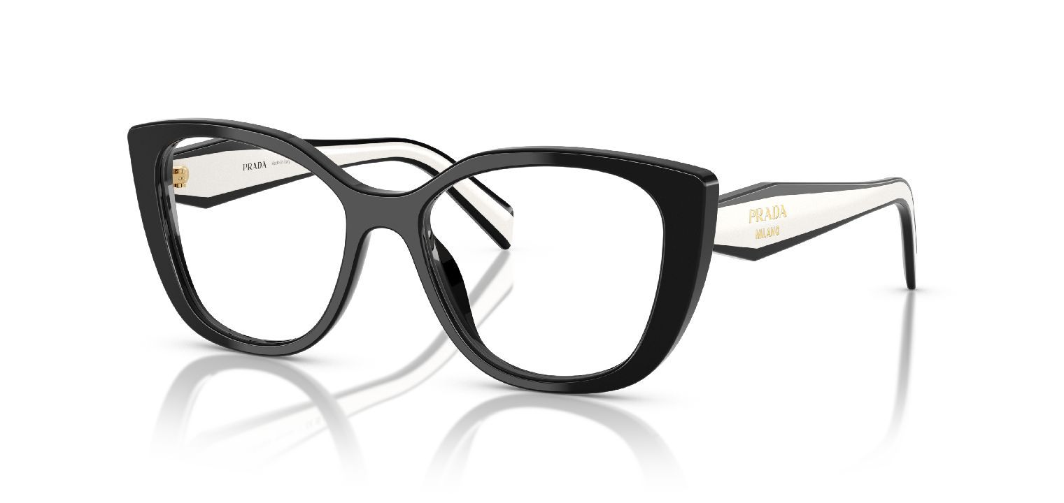 Lunettes de vue Prada Papillon 0PR B04V Noir pour Femme