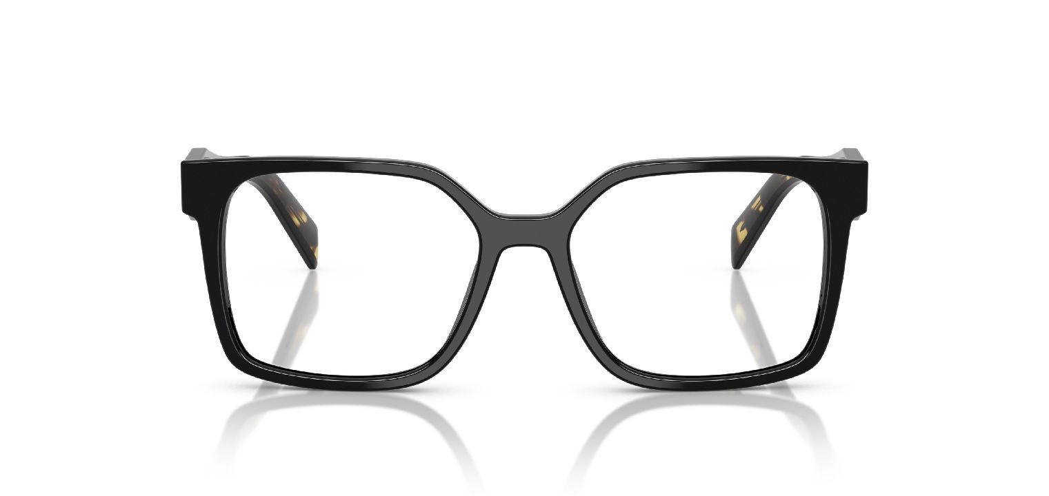 Prada Rechteckig Brillen 0PR B03V Schwarz für Damen