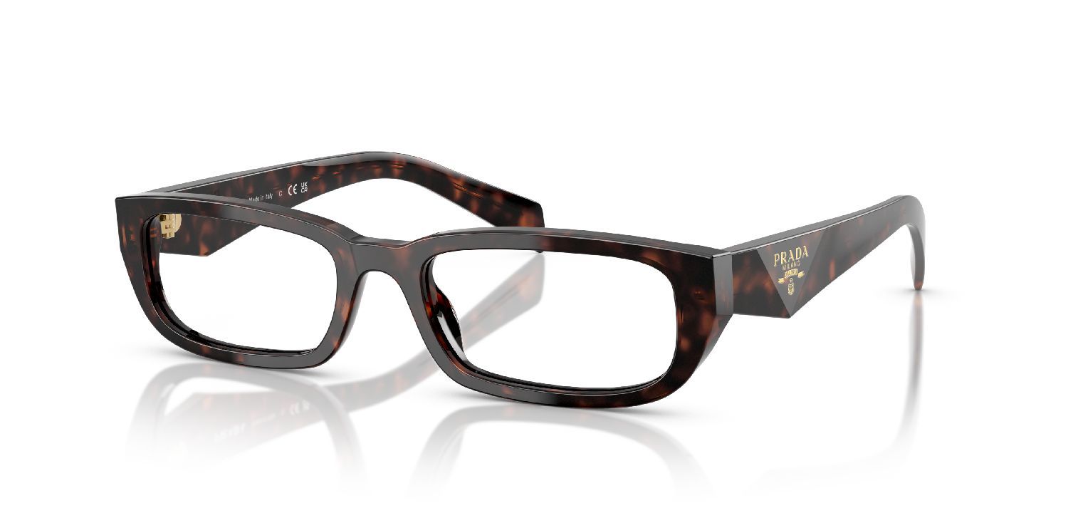 Prada Rechteckig Brillen 0PR B05V Havana für Damen