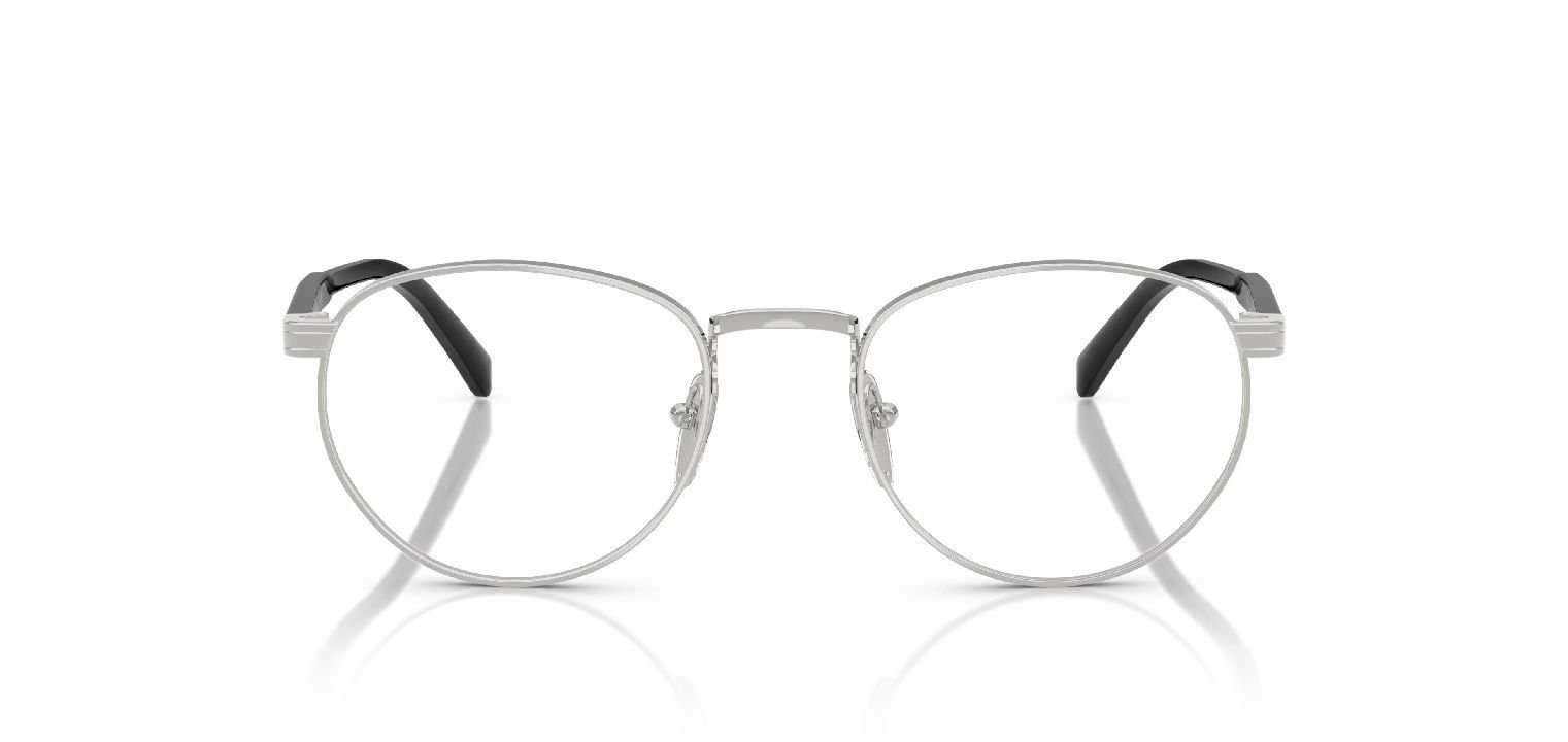 Prada Round Eyeglasses 0PR B52V Silver for Man