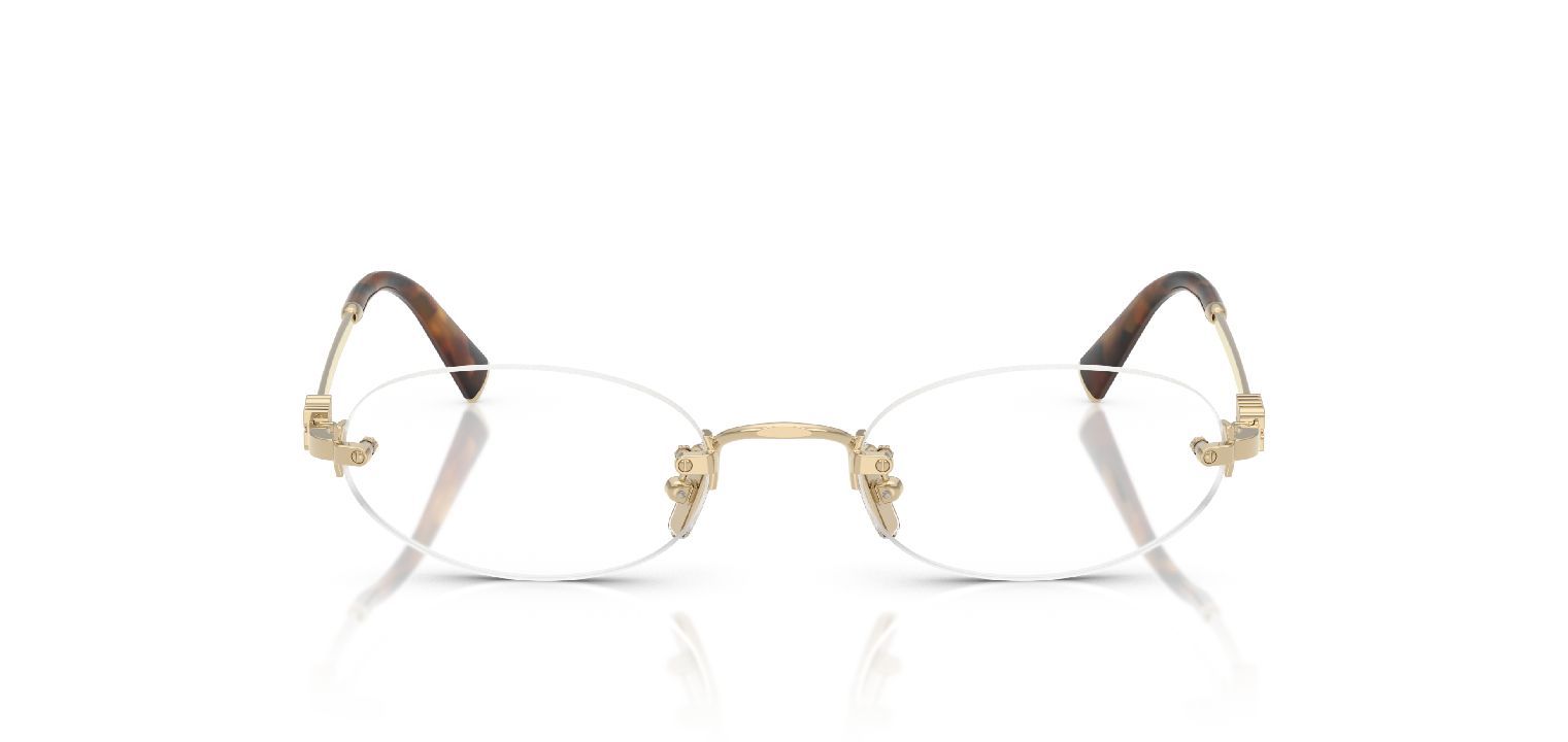 Lunettes de vue Miu Miu Ovale 0MU 53WV Doré pour Femme