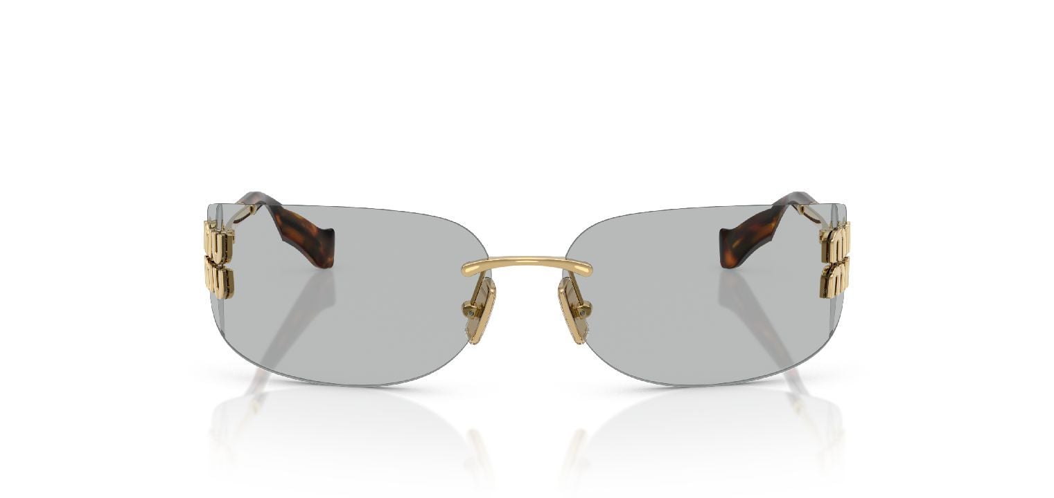 Miu Miu Rechteckig Sonnenbrillen 0MU A51S Gold für Damen