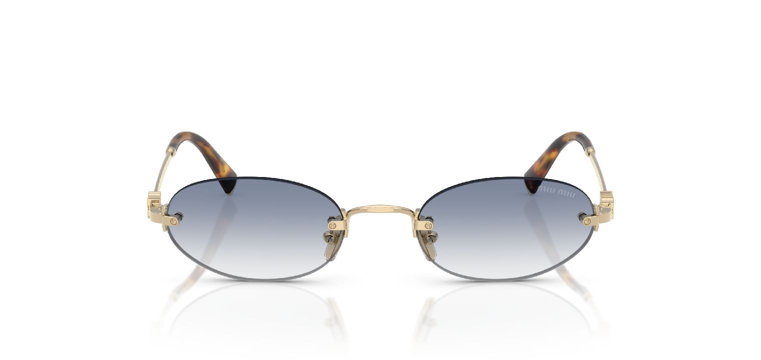Miu Miu Oval Sunglasses 0MU A54S Gold for Woman