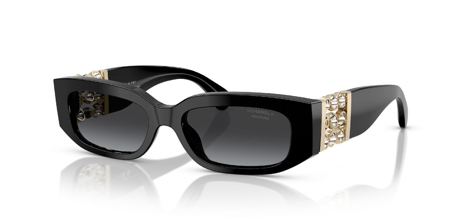 Chanel Rechteckig Sonnenbrillen 0CH5544 Schwarz für Damen