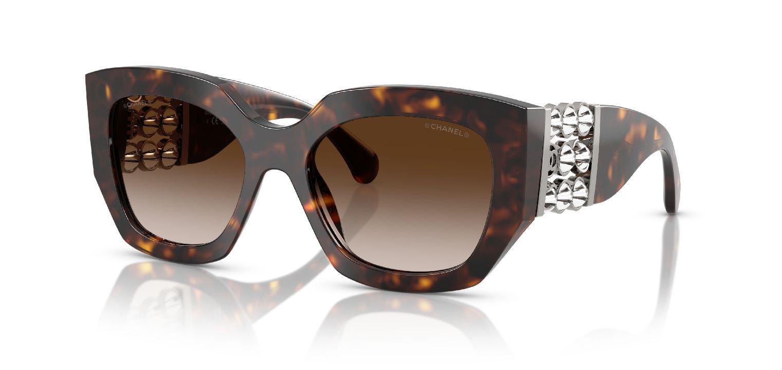 Lunettes de soleil Chanel Papillon 0CH5545 Havana pour Femme
