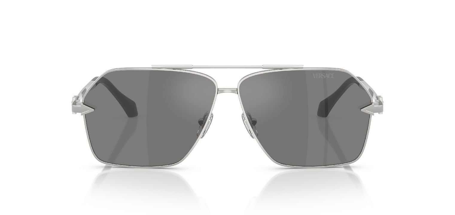 Versace Carré Sunglasses 0VE2284 Silver for Man