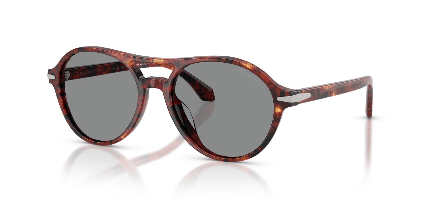Giorgio Armani Rund Sonnenbrillen 0AR8236U Rot für Herren