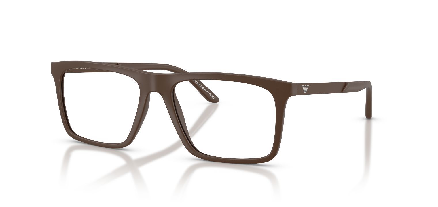 Lunettes de vue Emporio Armani Carré 0EA3253 Marron pour Homme
