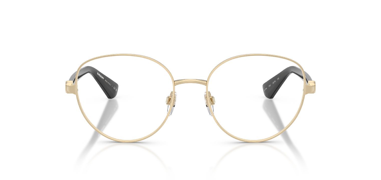 Burberry Round Eyeglasses 0BE1394 Gold for Woman