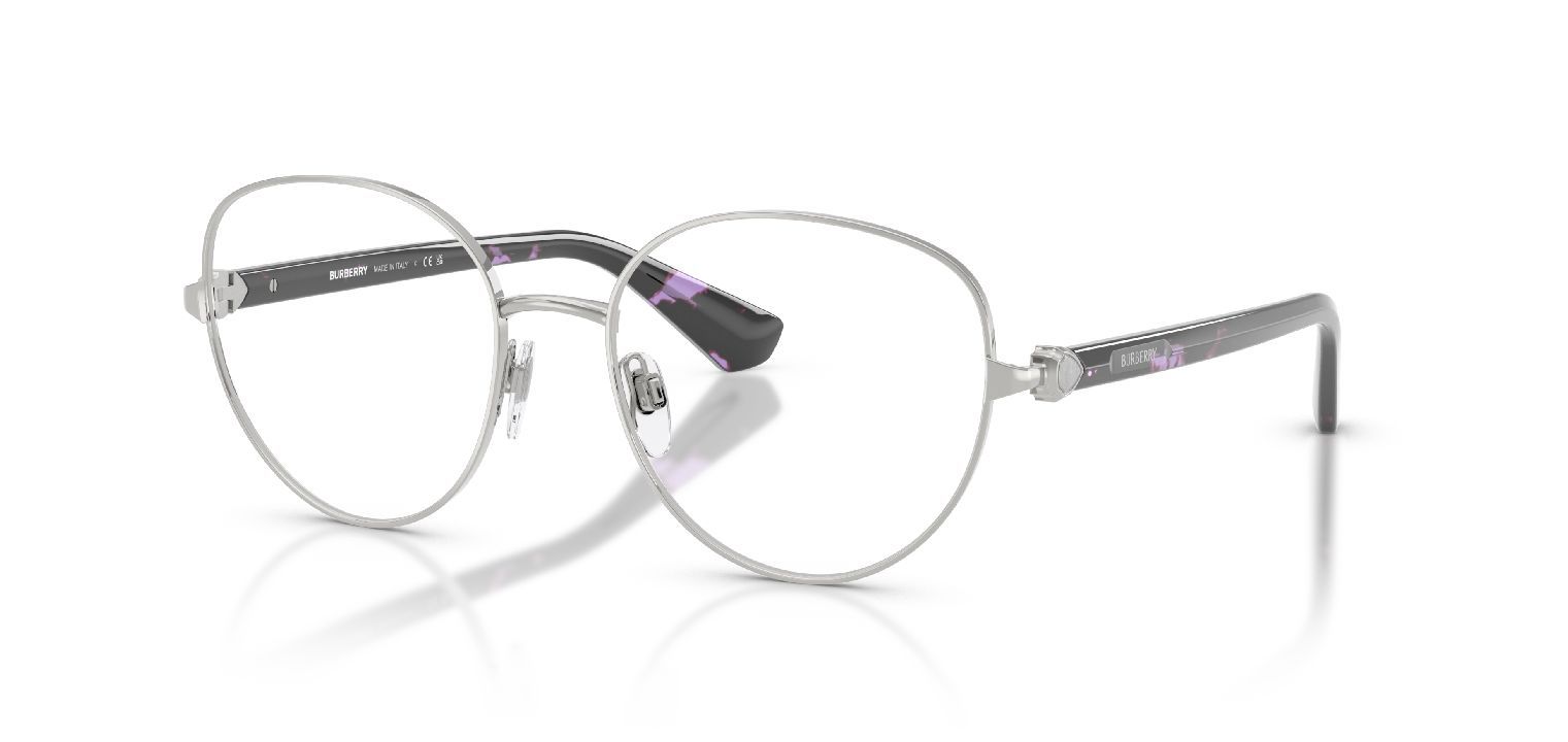 Burberry Round Eyeglasses 0BE1394 Silver for Woman