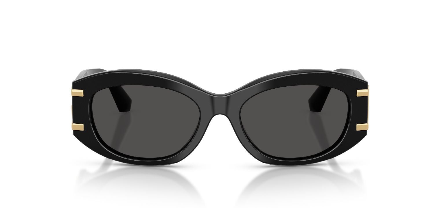 Dolce & Gabbana Oval Sunglasses 0DG4502 Black for Woman