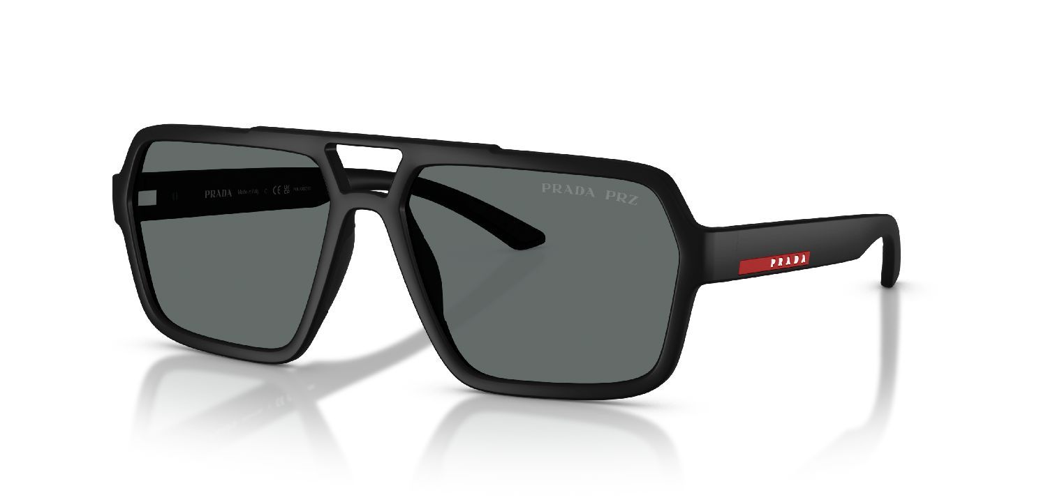 Prada Linea Rossa Aviator Sonnenbrillen 0PS A06S Schwarz für Herren