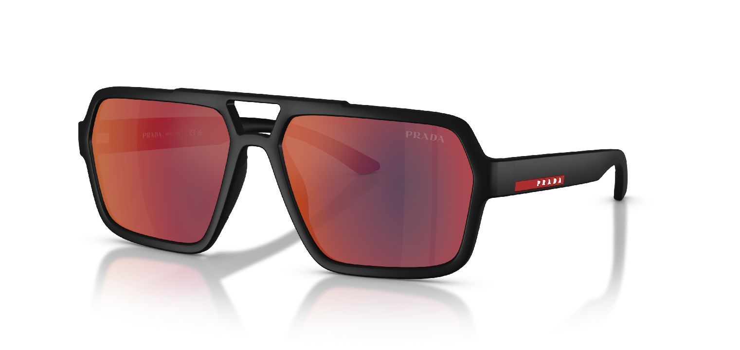 Prada Linea Rossa Aviator Sonnenbrillen 0PS A06S Schwarz für Herren