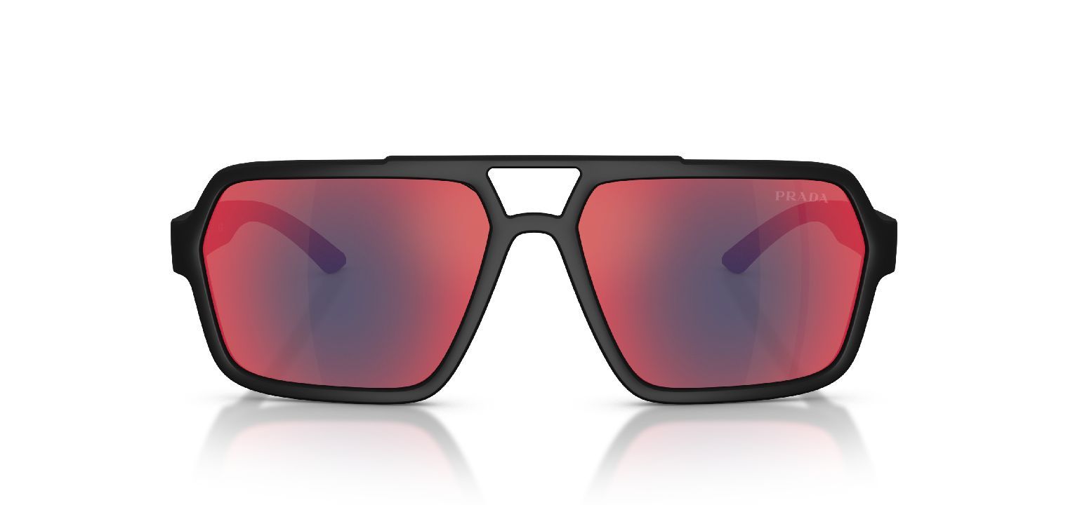 Prada Linea Rossa Aviator Sonnenbrillen 0PS A06S Schwarz für Herren