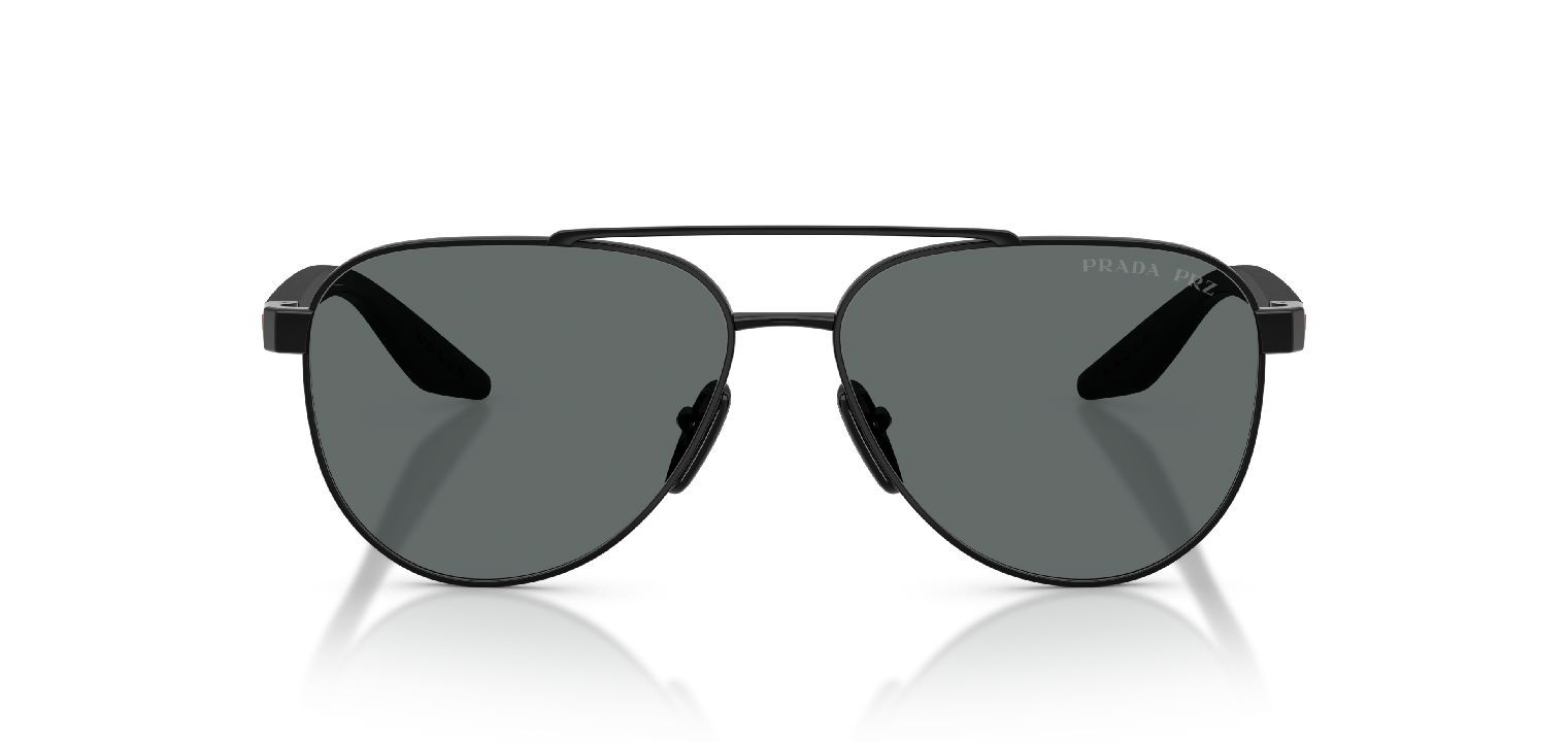 Prada Linea Rossa Aviator Sonnenbrillen 0PS A52S Schwarz für Herren