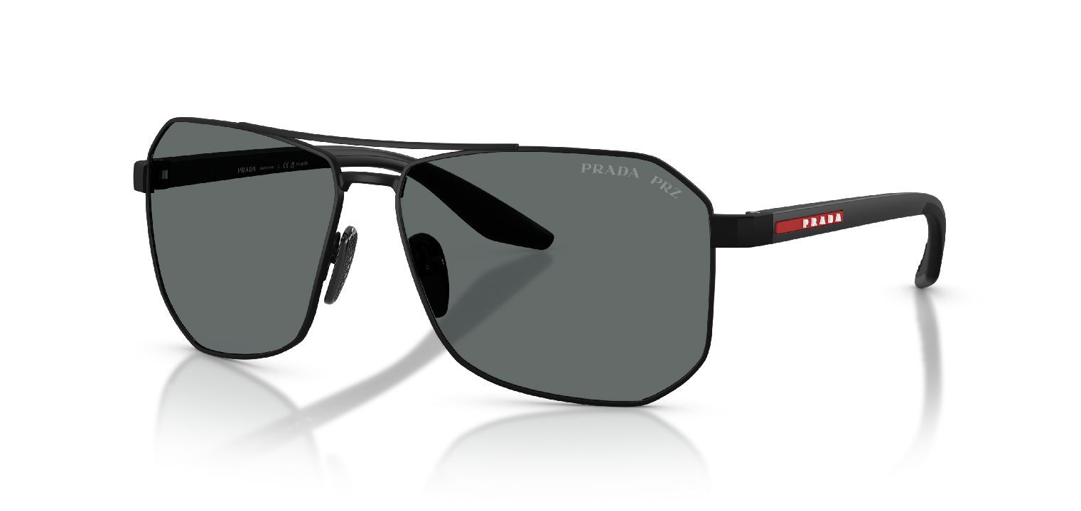 Prada Linea Rossa Aviator Sunglasses 0PS A53S Black for Man