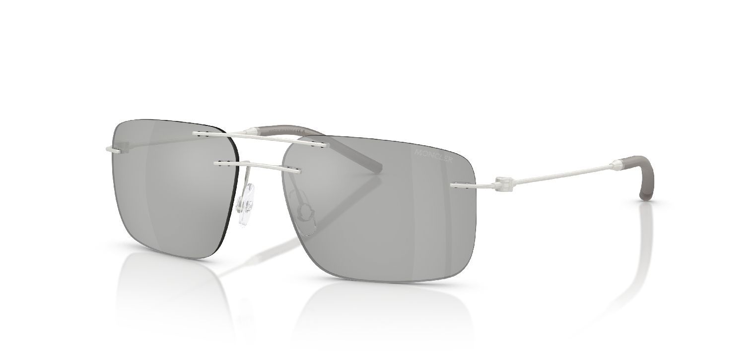 Moncler Rechteckig Sonnenbrillen 0ME4003 Sillber für Damen/Herren