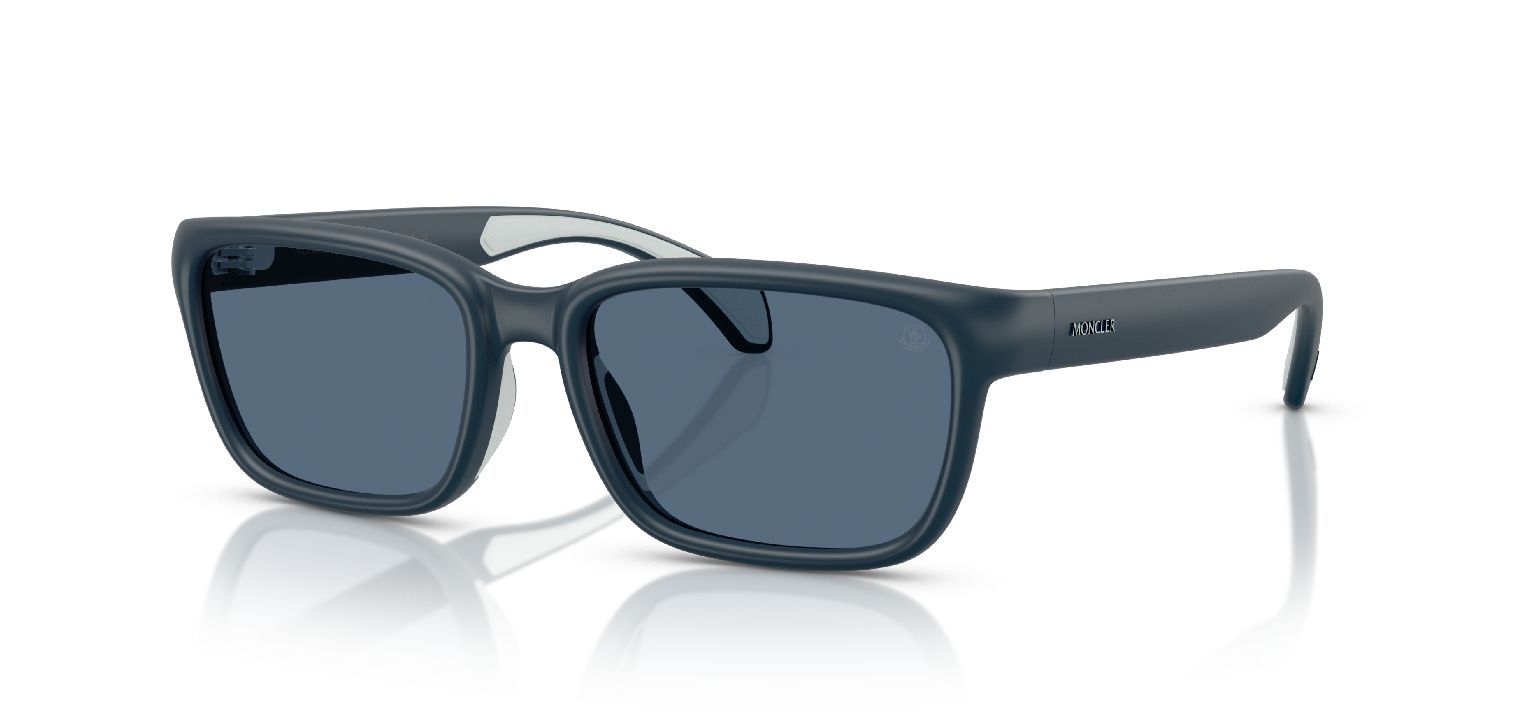 Lunettes de soleil Moncler Carré 0ME8002 Bleu pour Homme-Femme