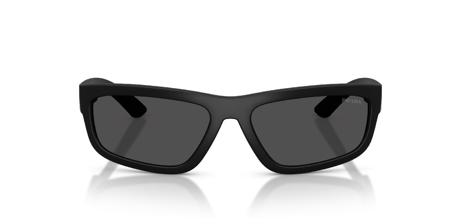 Prada Linea Rossa Rectangle Sunglasses 0PS 05ZS Black for Man