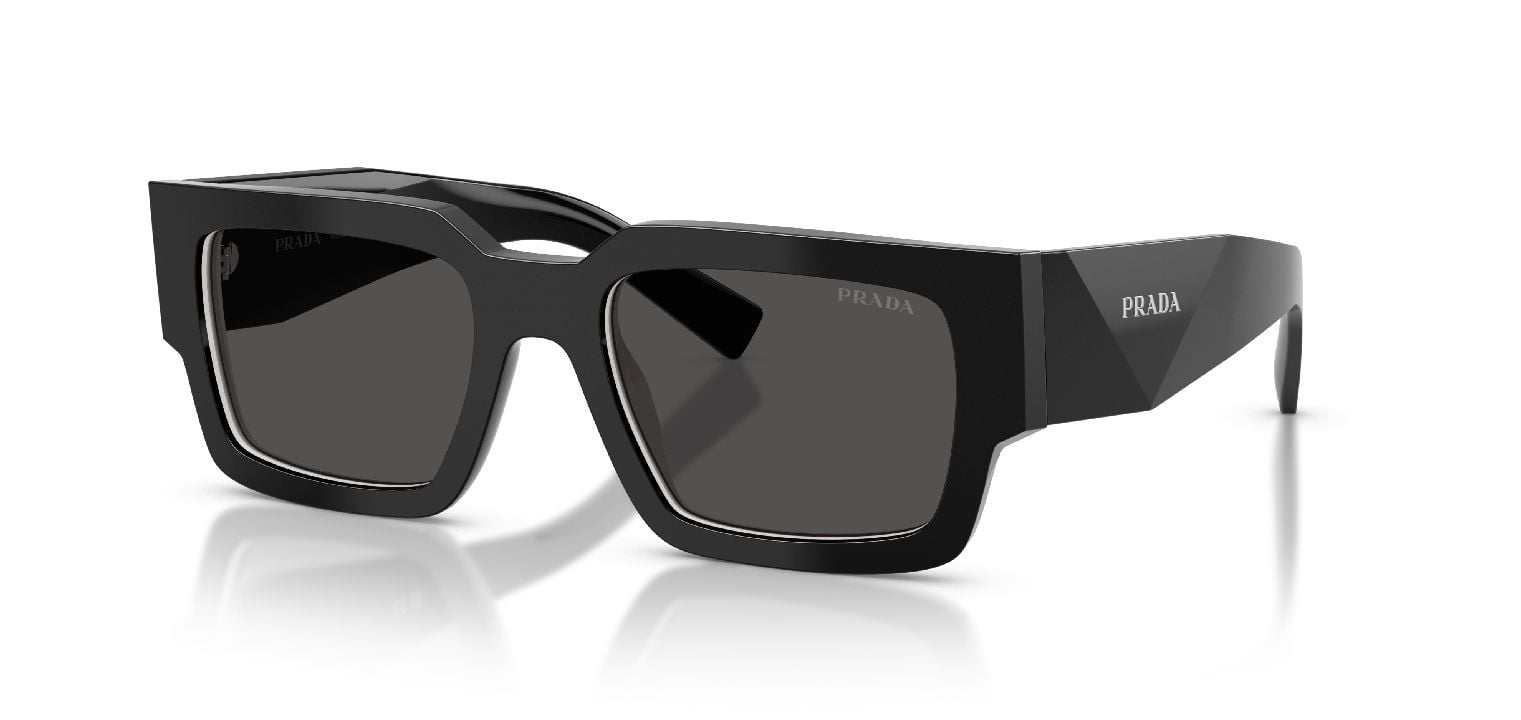 Prada Rechteckig Sonnenbrillen 0PR B17S Schwarz für Herren