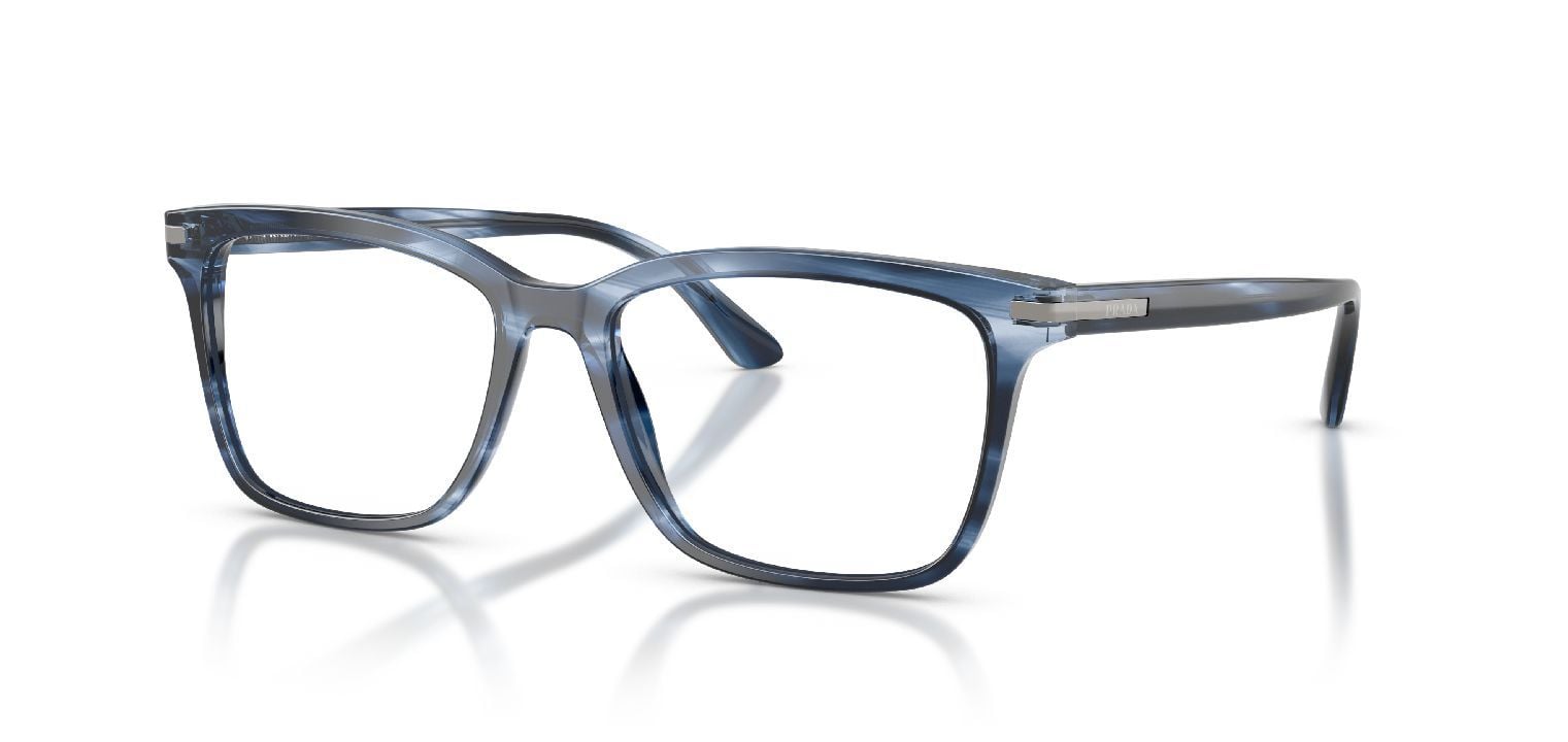 Prada Rectangle Eyeglasses 0PR 14WV Blue for Man