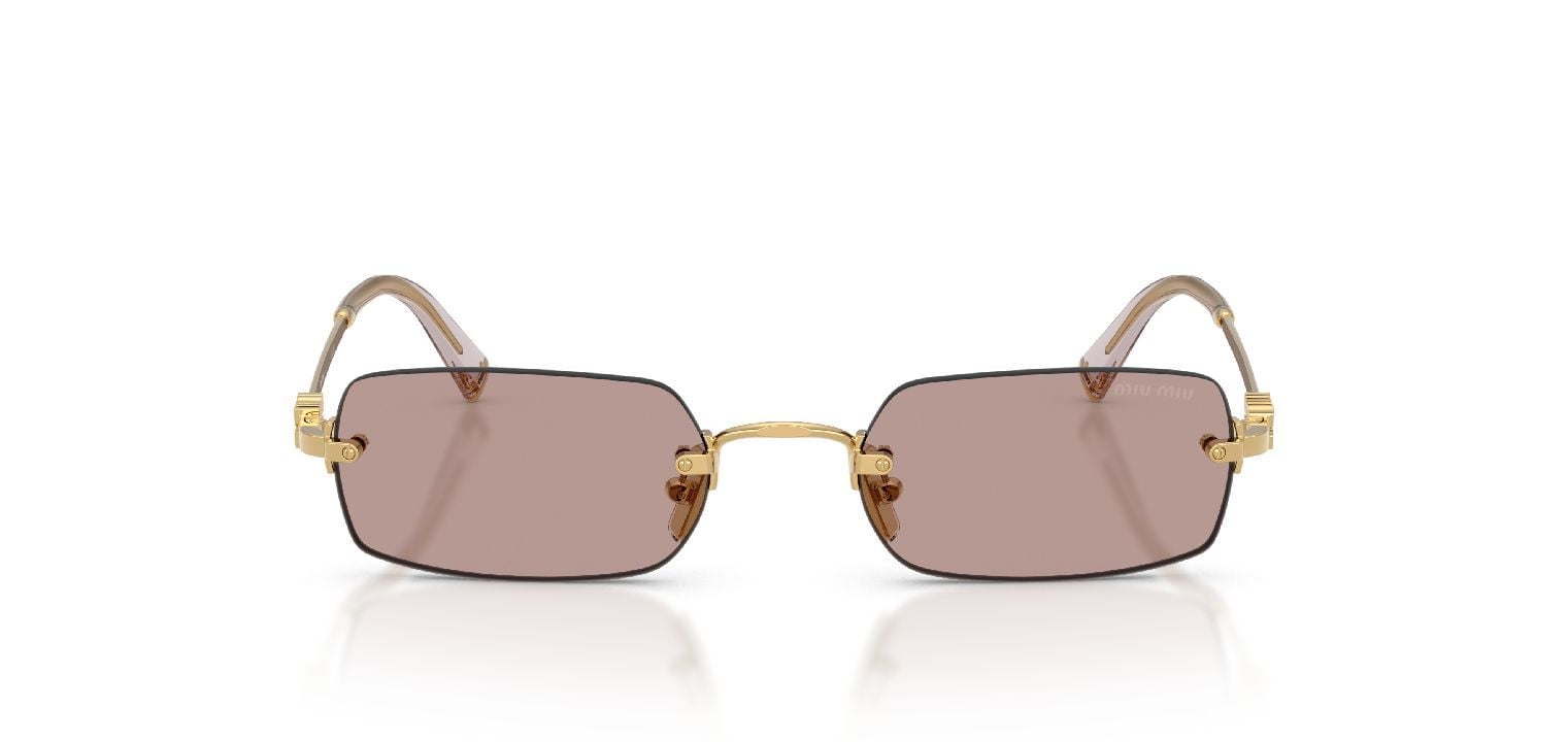Miu Miu Rechteckig Sonnenbrillen 0MU B50S Gold für Damen