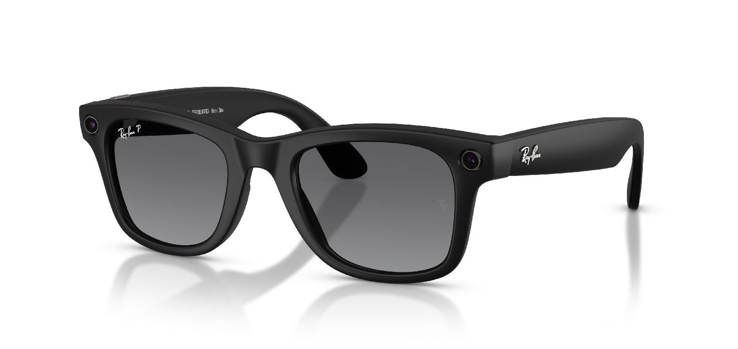 Lunettes de soleil Ray-Ban Meta Carré 0RW4012 Noir pour Homme-Femme