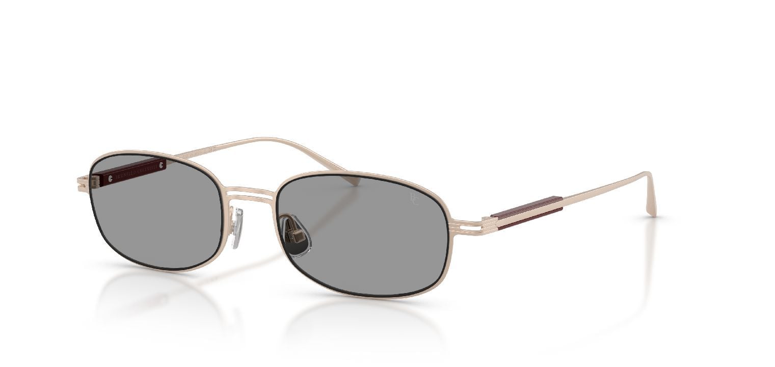 Brunello Cucinelli Oval Sonnenbrillen 0BC2018ST Gold für Damen/Herren