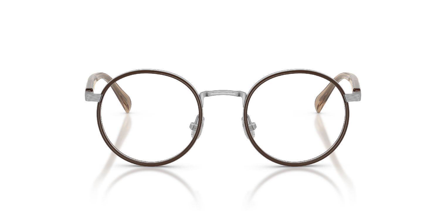 Lunettes de vue Brunello Cucinelli Ronde 0BC1014T Marron pour Homme-Femme